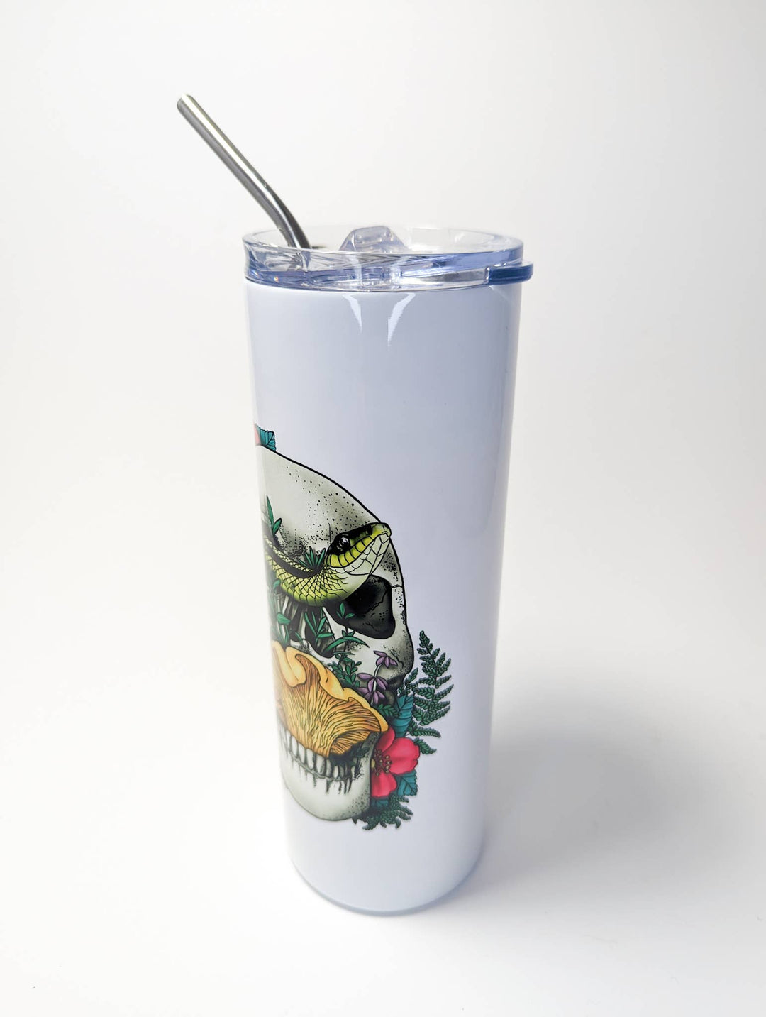 Skull, Snake and Chanterelle Mushroom | 20oz Skinny Tumbler