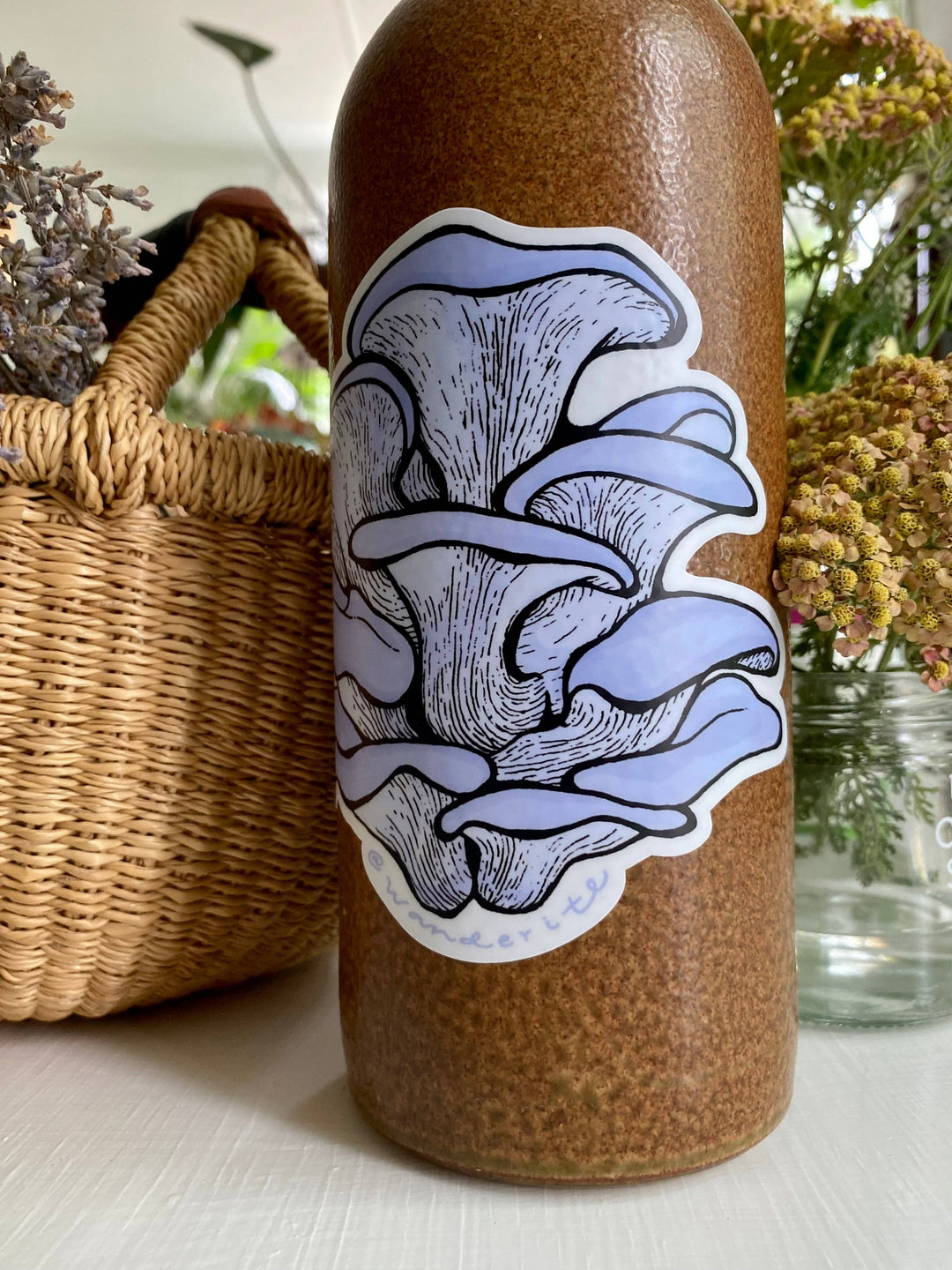 Blue Oyster Mushroom Sticker