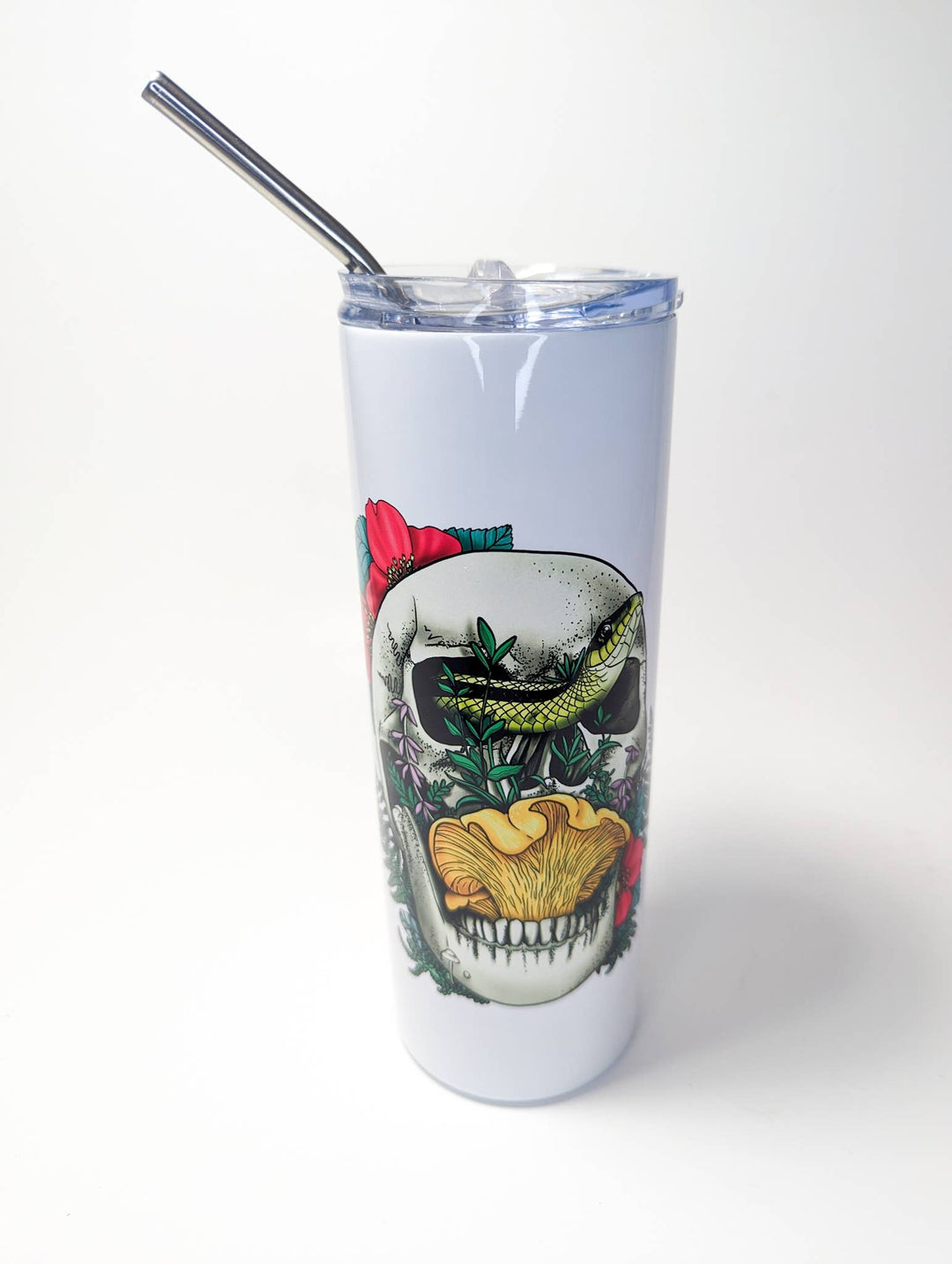 Skull, Snake and Chanterelle Mushroom | 20oz Skinny Tumbler