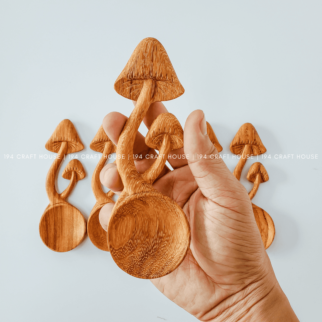 Wooden Mushroom Spoon - Home Decor and Gifts