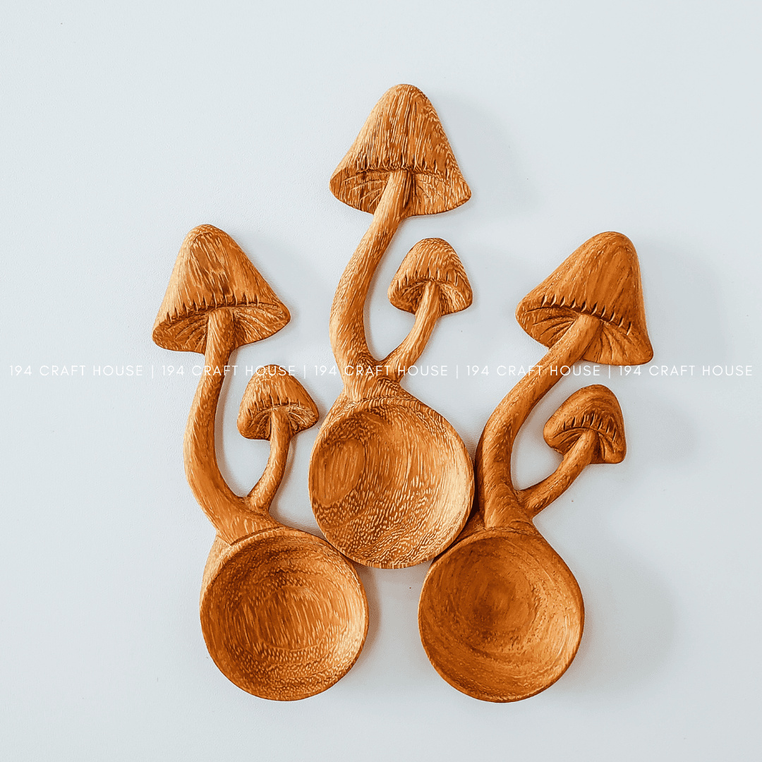 Wooden Mushroom Spoon - Home Decor and Gifts