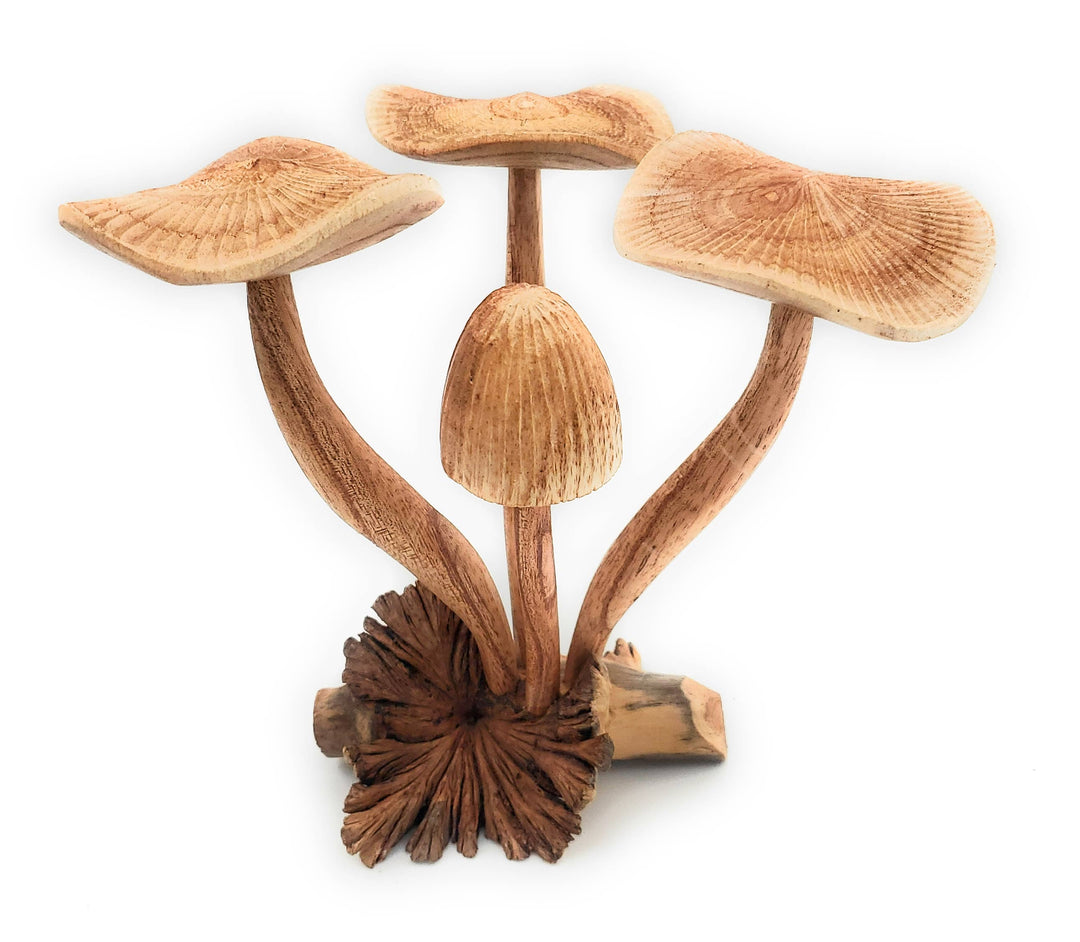 Hand Carved Extra Large Wooden Magical Mushroom