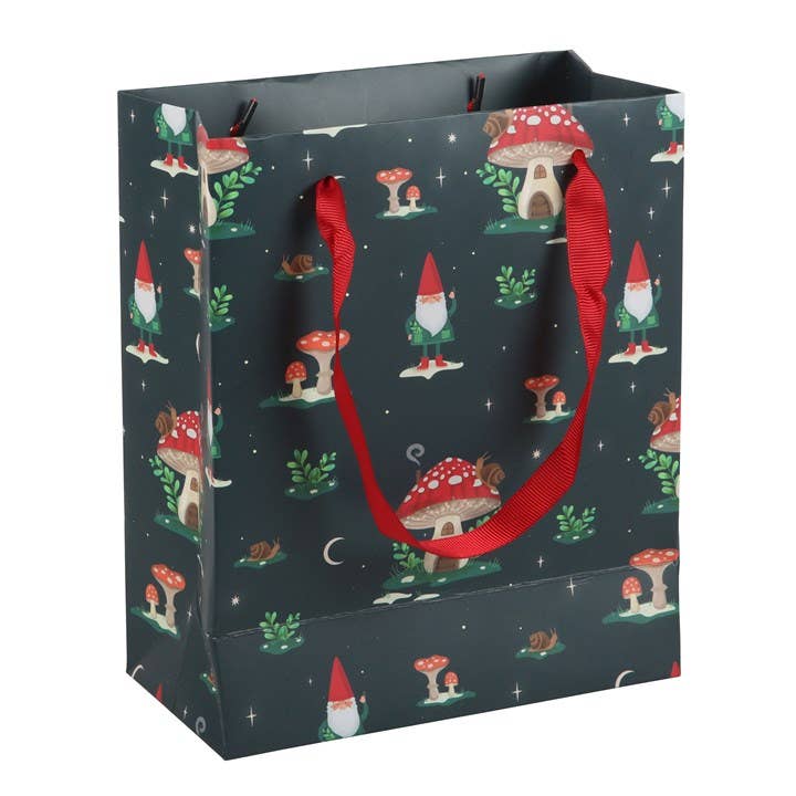 23cm Medium Gnome Sweet Gnome Print Gift Bag