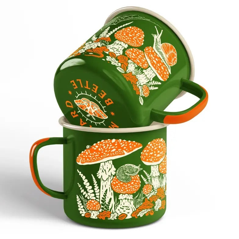 Enamel Camping Mug | Mustard Beetle