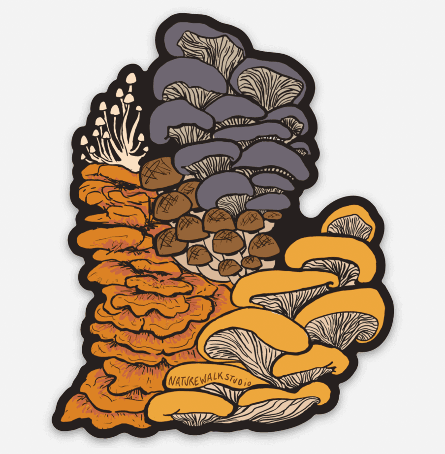 Mushroom Michigan Sticker