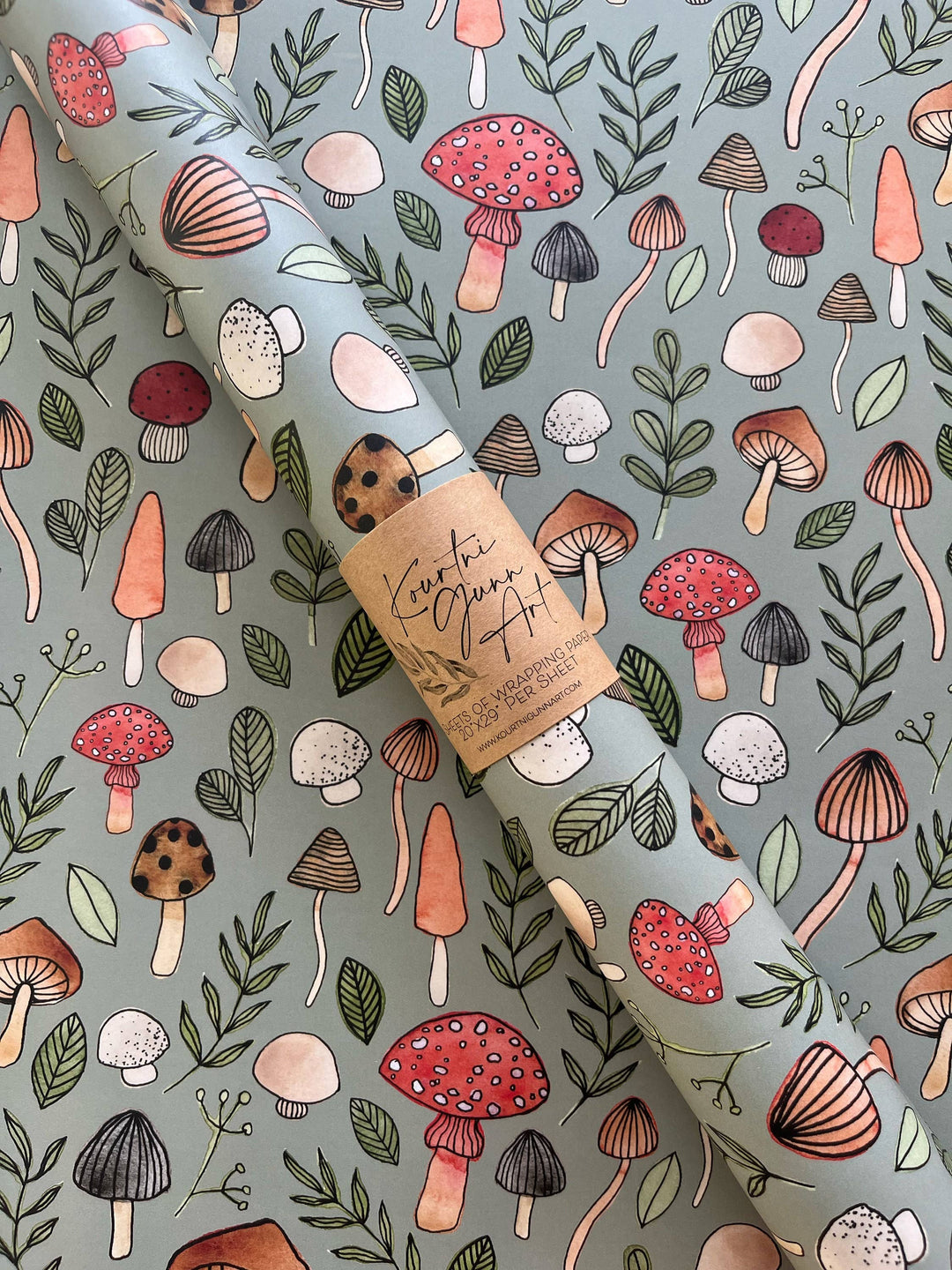 Mushroom Wrapping Paper, Mushroom Gift Wrap