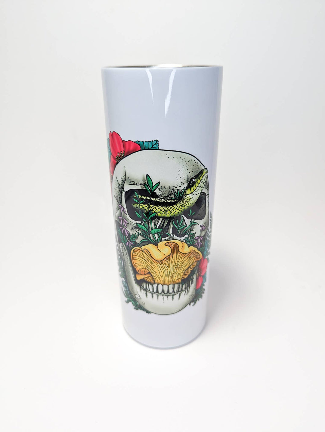 Skull, Snake and Chanterelle Mushroom | 20oz Skinny Tumbler