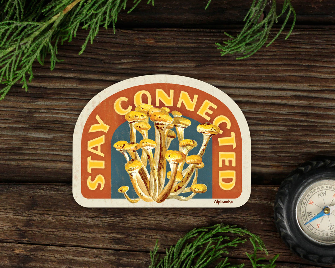 Stay Connected Fungi Sticker