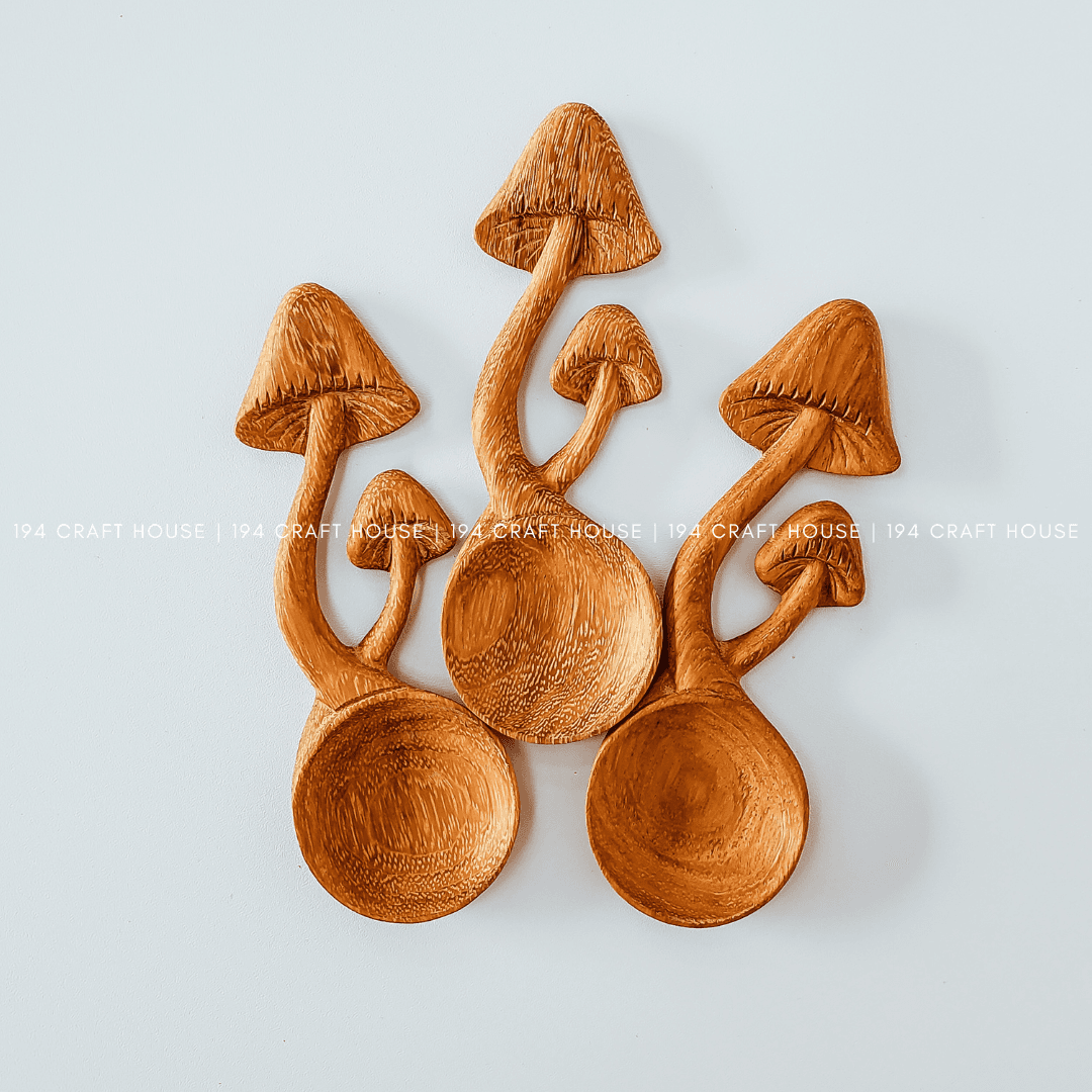 Wooden Mushroom Spoon - Home Decor and Gifts